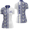 Maxcorners Blue Argyle Custom Bowling Polo Shirts Custom Bowling Uniforms