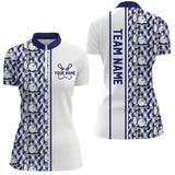 Maxcorners Blue Argyle Custom Bowling Polo Shirts Custom Bowling Uniforms