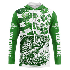 Maxcorners Custom St Patrick'S Day American Flag Crappie Fishing Shirts, Patriotic Crappie Fishing Jerseys LM0501