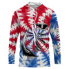Maxcorners Custom Fish Hook American Flag Tie Dye Camo Long Sleeve Fishing Shirts, Patriotic Fishing Jerseys LM0201