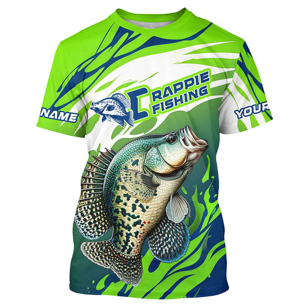 Maxcorners Personalized Crappie Fishing Jerseys, Crappie Fishing Long Sleeve Tournament Fishing Shirts MT2108