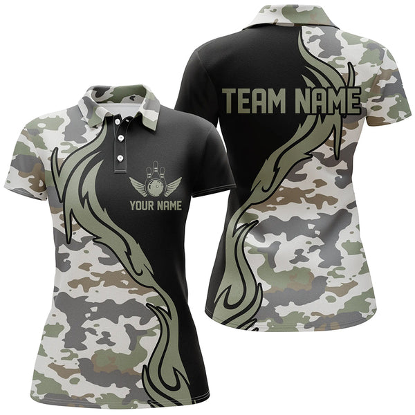 Maxcorners Bowling And Pins Customized Name 3D Shirt For Women