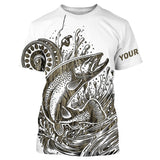 Maxcorners Custom Trout Fly Fishing Shirts, Grass Lake Camouflage Trout Fishing Shirt MT2108