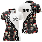 Maxcorners Custom Christmas Bowling Shirts Skull Team Bowling Jerseys Christmas Gifts For Bowlers