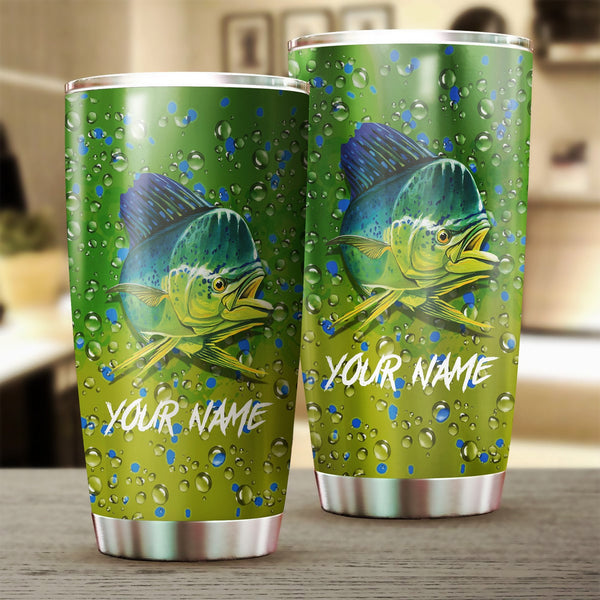 Maxcorners Mahi Mahi Fishing Tumbler Customize Name