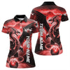 Maxcorners Custom Blue Splatter Bowling Team Polo Shirts For Men And Women Bowling Tournament Shirts