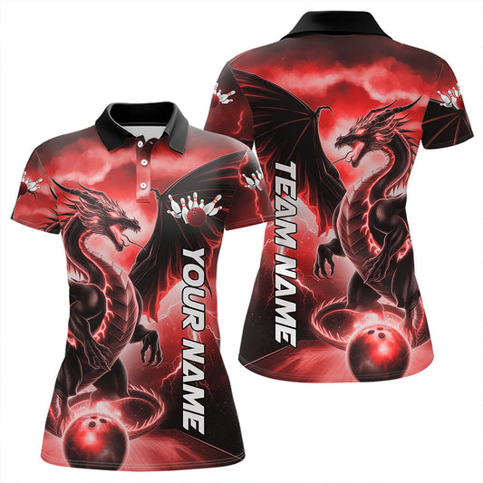 Maxcorners Custom Blue Splatter Bowling Team Polo Shirts For Men And Women Bowling Tournament Shirts