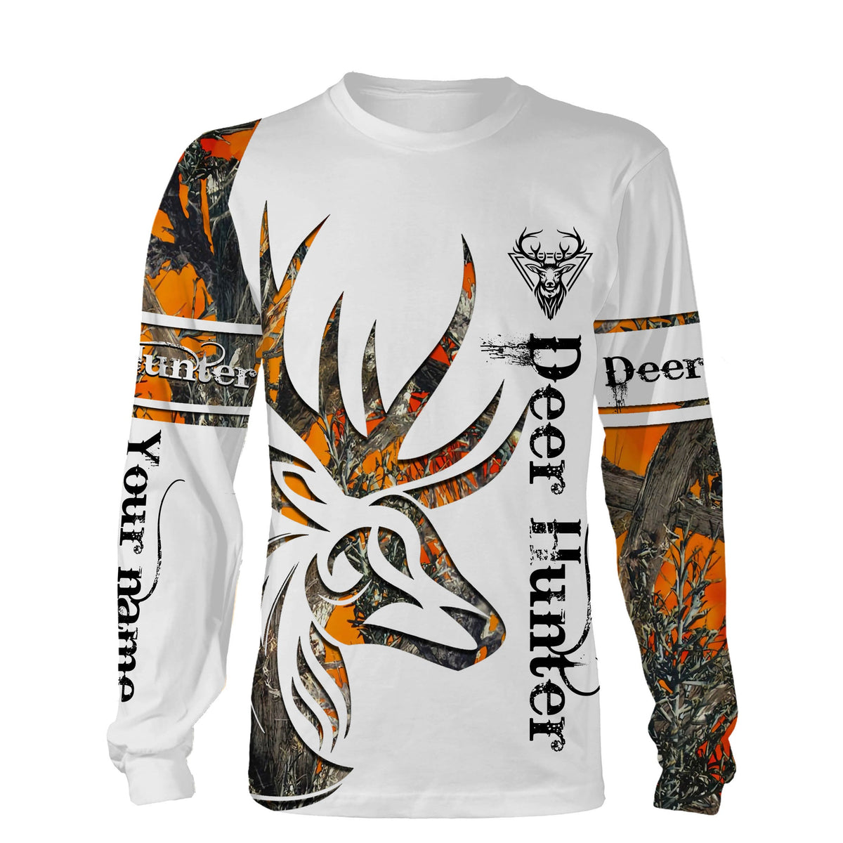 Maxcorners Deer Hunting Orange Customize Name 3D Shirts