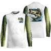 Maxcorners Custom Largemouth Bass Long Sleeve Tournament Fishing Shirts, Bass Fishing Scales Fishing Shirts LM0201