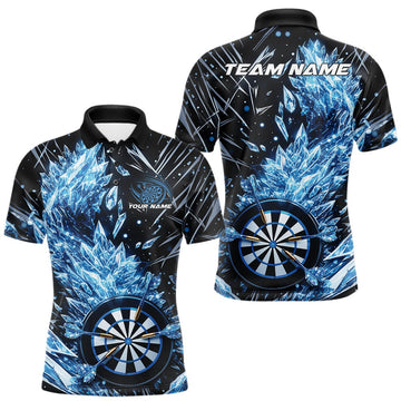 Maxcorners Custom Blue Ice Crystal Dart Jerseys, Ice Dart Team Multi Styles Shirts For Men, Women And Kids LM0901