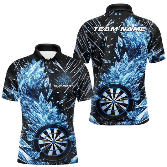 Maxcorners Custom Blue Ice Crystal Dart Jerseys, Ice Dart Team Multi Styles Shirts For Men, Women And Kids LM0901