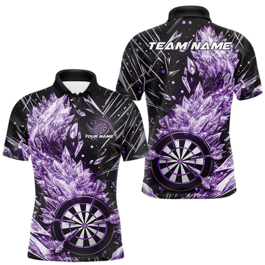 Maxcorners Custom Purple Ice Crystal Dart Jerseys, Ice Dart Team Multi Styles Shirts For Men, Women And Kids LM0901