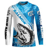 Maxcorners Chinook Salmon Fishing Custom Long Sleeve Performance Shirts, Saltwater Salmon Fishing Shirts LM0201
