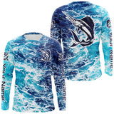 Maxcorners Custom Sailfish Saltwater Fishing Shirts, Sailfish Long Sleeve Perofmance Fishing Shirts LM2408