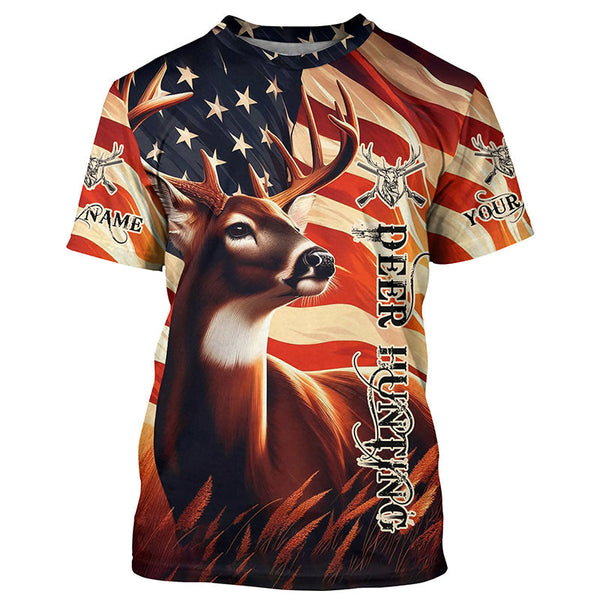 Maxcorners Personalized Deer Hunting Shirts Deer Antler Deer Hunter Clothing For Men And Women Hunting Outfits LM2608