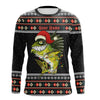 Maxcorners Ugly sweater pattern Christmas Bass Fishing Custom All over Shirts, Mery Fishmas shirt fishing gifts LM0201