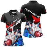 Maxcorners Red White And Blue Stars Custom Us Bowling Shirts Patriotic Bowling Team Shirts