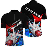 Maxcorners Red White And Blue Stars Custom Us Bowling Shirts Patriotic Bowling Team Shirts