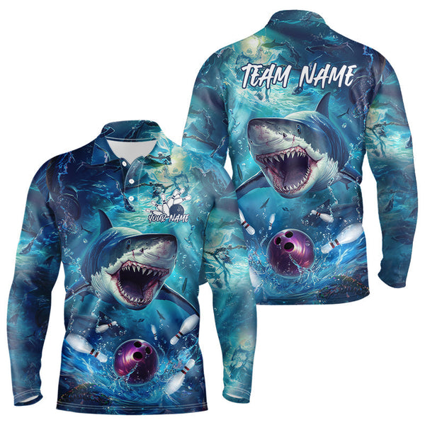 Maxcorners Custom Shark Bowling Shirts, Shark Bowling Team Shirt