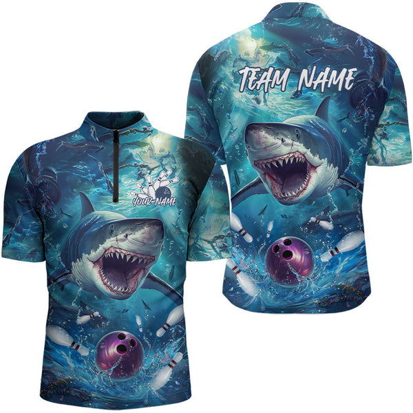 Maxcorners Custom Shark Bowling Shirts, Shark Bowling Team Shirt