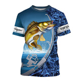 Maxcorners Walleye Ice Customize Name 3D Shirts