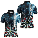 Maxcorners Blue Thunder Lightning Dartboard Custom Dart Polo Shirts Darts Team Jerseys