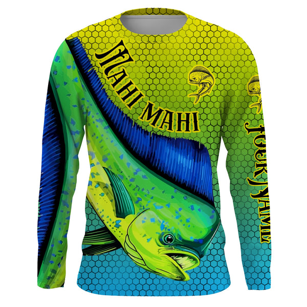 Maxcorners Customized Name Mahi Mahi Fishing 3D Shirts