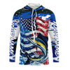 Maxcorners Sailfish Fishing Custom Long Sleeve Fishing Shirts, American Flag Patriotic Sailfish Fishing Shirt LM0501