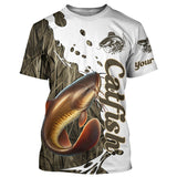 Maxcorners Grass Lake Camo Custom Catfish Fishing Long Sleeve Shirts Catfish Tournament Fishing Shirt MT2108