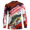 Maxcorners Custom Largemouth Bass Fishing Jerseys, Bass Long Sleeve Tournament Fishing Shirts | Red Camo LM0201