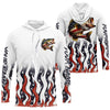 Maxcorners Personalized American Flag Bass Long Sleeve Fishing Shirts, Patriotic Bass Fishing Gifts LM0201