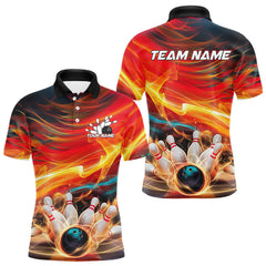 Maxcorners Custom Colorful Bowling Polo Shirts Bowling Team Shirts With Name Bowlers Outfit