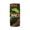Maxcorners Custom Largemouth Bass Fishing Camo Long Sleeve Fishing Shirts, Bass Tournament Fishing Jerseys LM0201