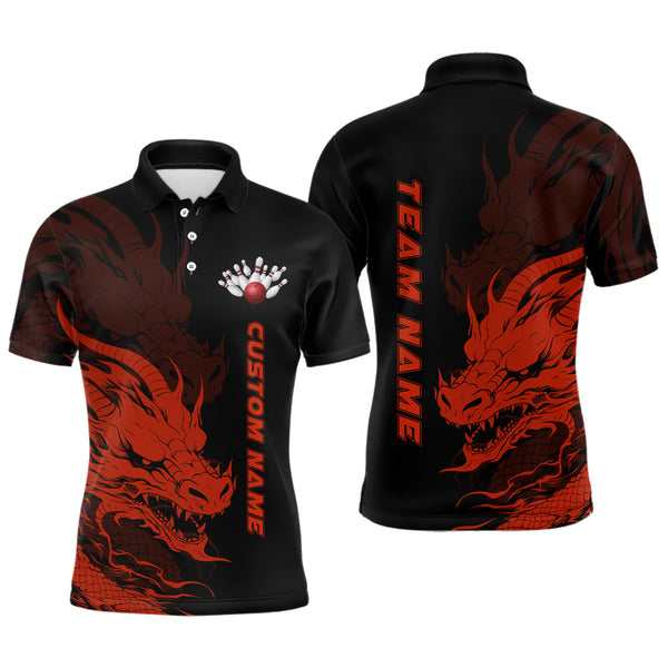 Maxcorners Bowling Dragon Pattern Customized Name And Team Name 3D Shirt