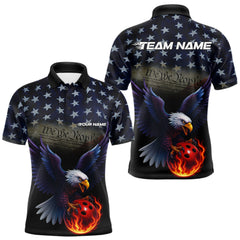 Maxcorners Custom Patriotic We The People Eagle Bowling Team Shirt For Men, Bowling League Shirt LM0412