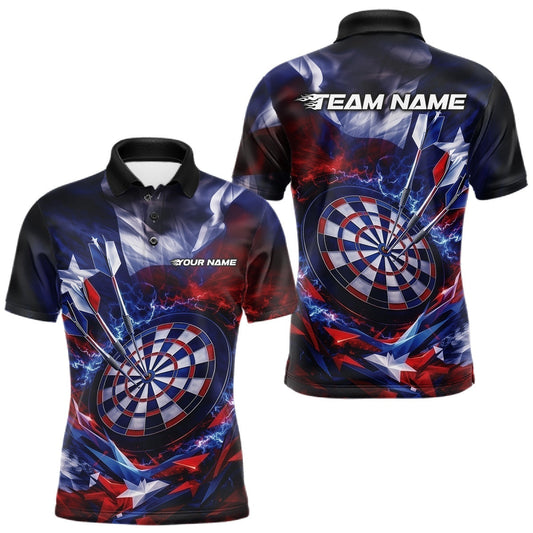 Maxcorners Custom Thunder Lightning Texas Flag Dart Team Shirts For Men, Women And Kids, Texas Dart Jerseys LM0901