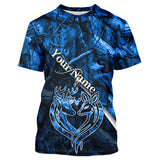 Maxcorners Love hunting deer blue camo personalized deer shirts, deer hunting Shirts  LM2608