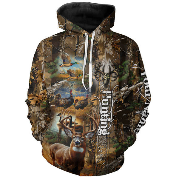 Maxcorners Deer Hunting Camo Customize Name 3D All Over Printed Shirts Personalized gift For Hunting Lover LM2608
