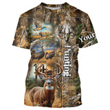 Maxcorners Deer Hunting Camo Customize Name 3D All Over Printed Shirts Personalized gift For Hunting Lover LM2608
