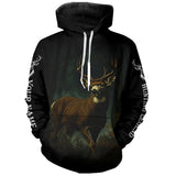 Maxcorners Deer Hunting Customize Name 3D All Over Printed Shirts, personalized Deer hunting apparel  LM2608