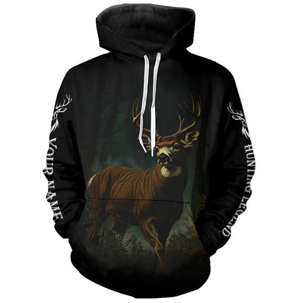 Maxcorners Deer Hunting Customize Name 3D All Over Printed Shirts, personalized Deer hunting apparel  LM2608