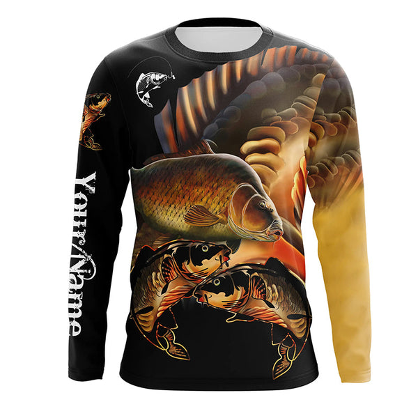 Maxcorners Carp Halloween Fishing Customize Name 3D Shirts