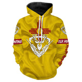 Maxcorners New Mexico NM Elk Hunting Customize Name 3D All Over Printed Shirts For Adult And Kid Personalized Hunting Gift LM2608