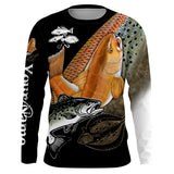 Maxcorners Texas Slam Fishing Redfish Customize Name 3D Shirts