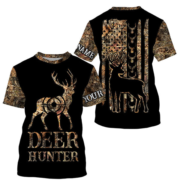 Maxcorners Deer Bow Hunting Orange Camouflage Shirt 3D All Over Printed Clothes