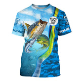 Maxcorners Mahi-mahi, Wahoo, Tuna Offshore Slam Saltwater 3D Shirts Customize Name