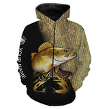 Maxcorners Walleye Fishing Customize Name 3D Hoodie