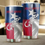 Maxcorners Texas fishing Skull Stainless Steel Fishing Tumbler Customize Name