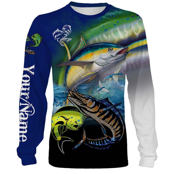 Maxcorners Mahi-mahi, Wahoo, Tuna Customize Name 3D Shirts