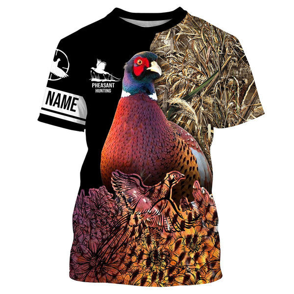 Maxcorners Pheasant Hunting Camo Customize Name 3D Shirts